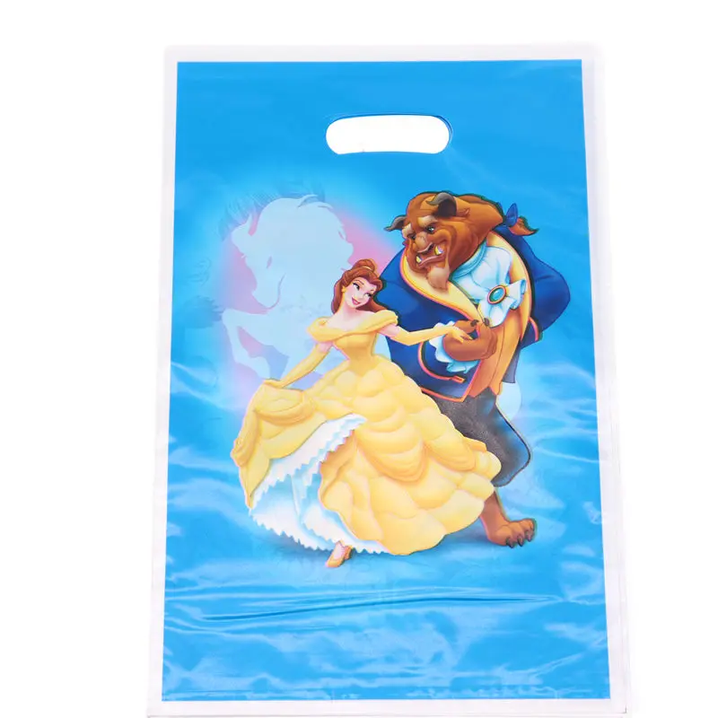Gift bag 20pcs Красавица и Чудовище День Рождения вечерние украшения Дети Девушка Вечерние одноразовые Посуда Набор принадлежностей салфетки под чашки пользу - Цвет: Gift bag 20pcs