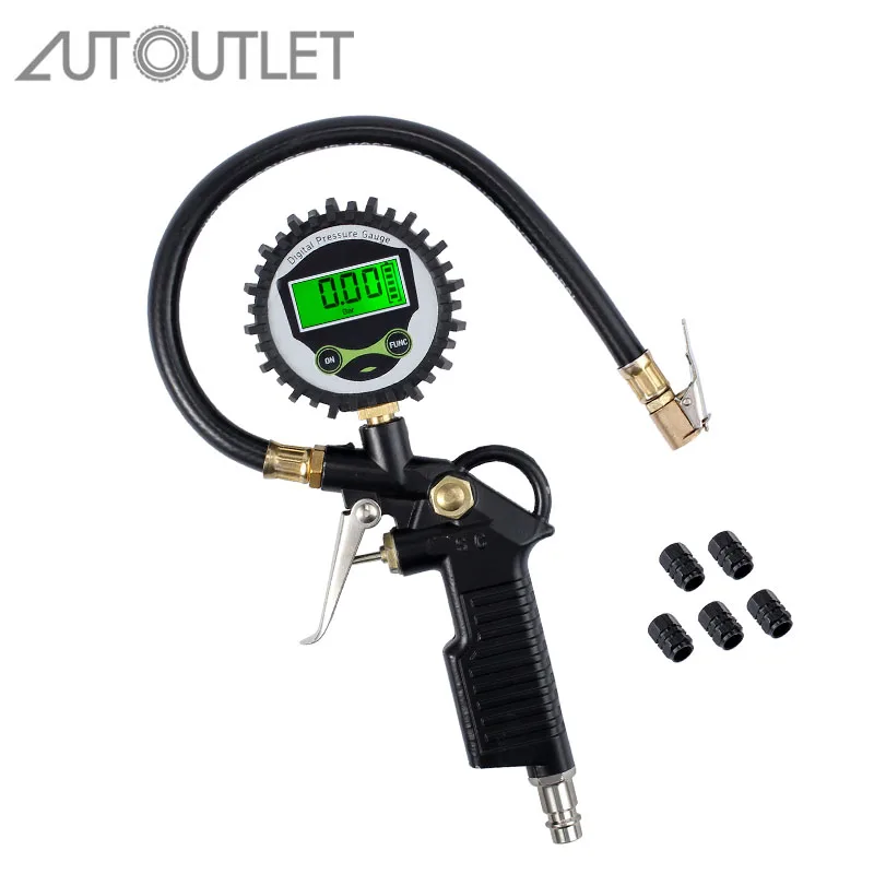 Цифровой датчик давления воздуха для автошины в шинах 5 черных клапанов тестер на