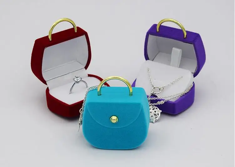 Wholesale Jewelry box packing handbag earring necklace ring square | Packaging &amp Display