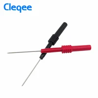cleqee p5009 4pcs soft pvc insulation piercing needle non destructive multimeter test probes redblack
