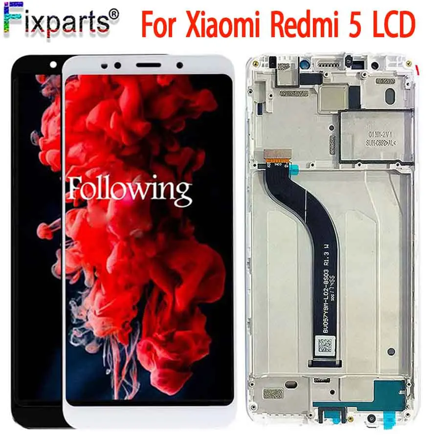 ЖК дисплей 100% дюйма для Xiaomi Redmi 5 с сенсорной панелью и дигитайзером в сборе|Экраны