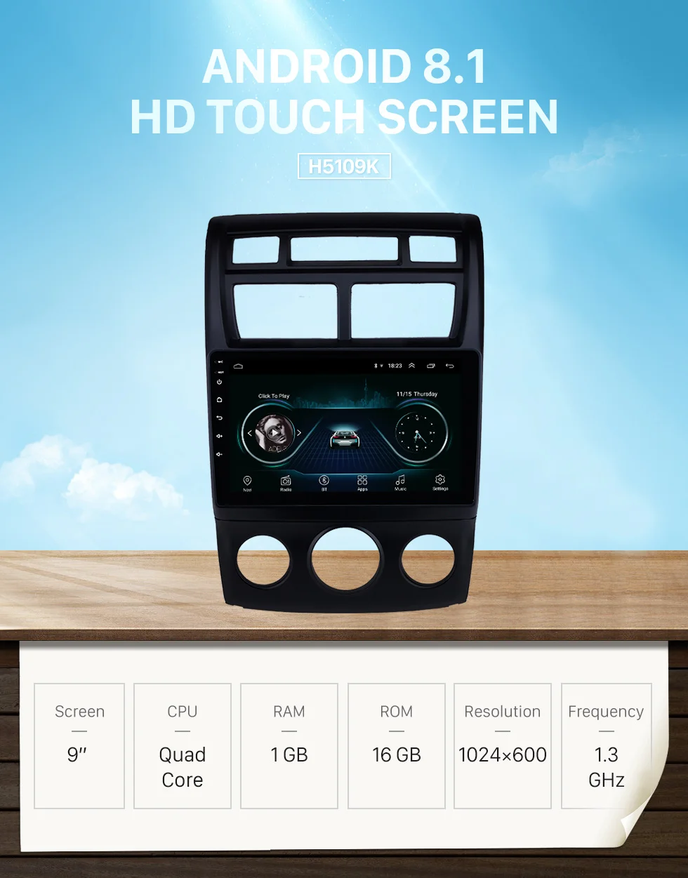 Seicane 2Din Android 8,1 " gps Автомагнитола для 2007- KIA Sportage ручное управление кондиционером Поддержка камеры заднего вида USB wifi