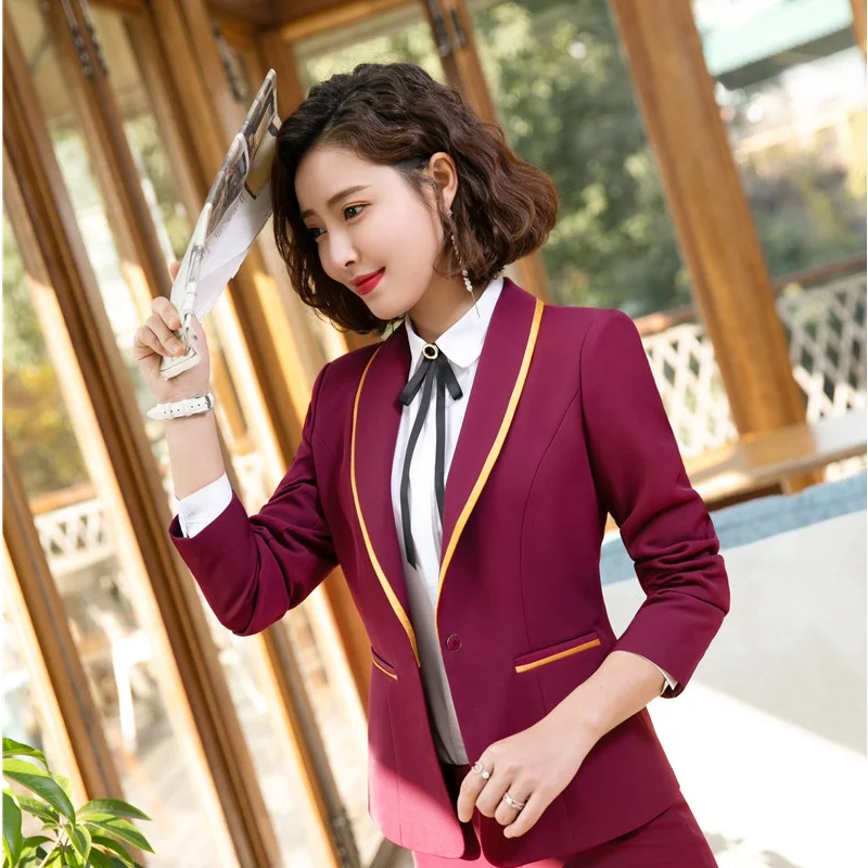 Весна Осень 2019 элегантные темно синие женские блейзеры и куртки пальто женская