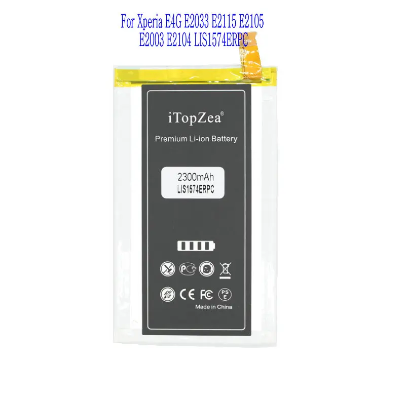 ITopZea 1x2300 мАч LIS1574ERPC Аккумулятор для Sony Xperia E4 E4G Dual E2104 E2105 E2114 E2115 E2124 E2003 E2006 E2053 E2033 E2043 |