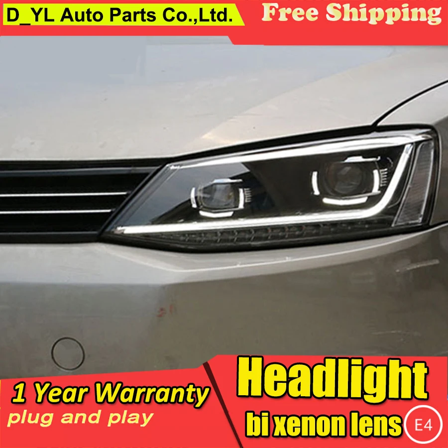 Чехол для автомобильной фары VW jetta MK6 2012 2017 светодиодсветодиодный DRL двухлучевые