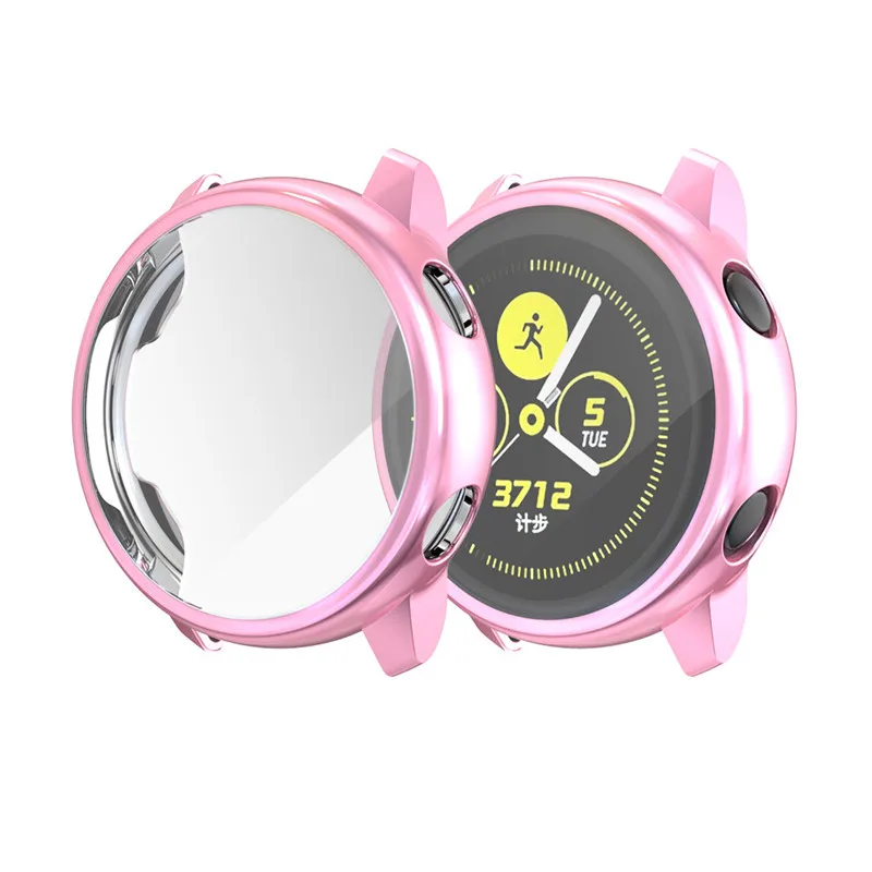 Чехол для часов, бампер, чехол, Аксессуары для samsung Galaxy Active Watch, защитный чехол, покрытие из ТПУ, Встроенный протектор экрана