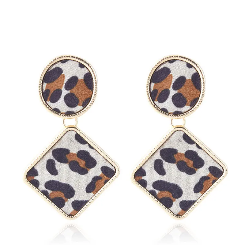 Женские серьги с леопардовым узором креативные аксессуары 2 пересечение границы