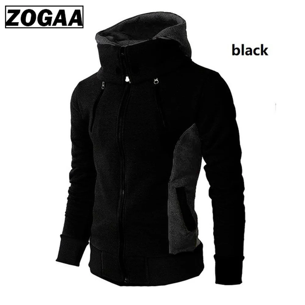 

ZOGAA Men Spring Hoodies Sweatshirts Slim Fit Streetwear Fake 2 Pieces Hooded Coat Plus Size Mens Hoodies