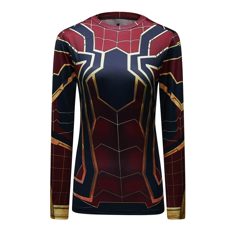 Photo Color Высококачественные Женские топы Marvel Super Heroes, женская футболка, 3D компрессионная футболка, свитшоты для девочек, Повседневная модная футболка для фитнеса - Цвет: Photo Color