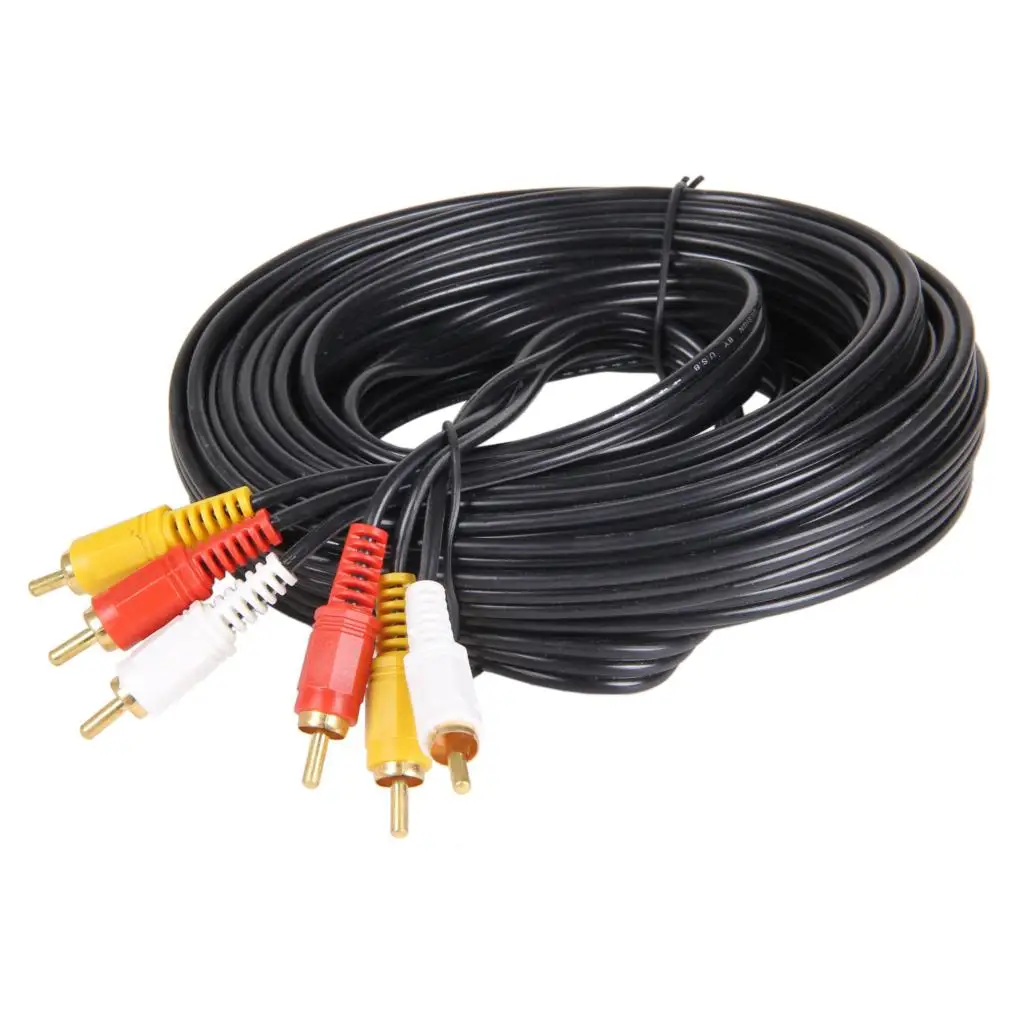 SCLS новый бренд 3RCA видео кабель/AV код 3 контактный pin (20 м/15 м/10 м)|Кабели VGA| |