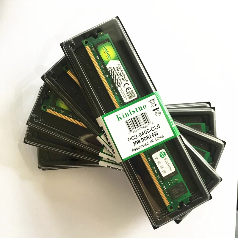 

Kinlstuo DDR2 2GB Rams 800MHz PC 6400 desktop memory ddr2 rams 2gb 1gb for AMD & INTEL Full compatible