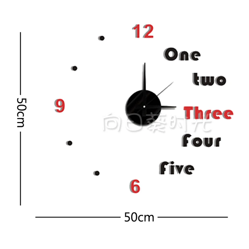 Modern 3D Big Size Silent Clock EVA Foam Sticker Wall | Освещение