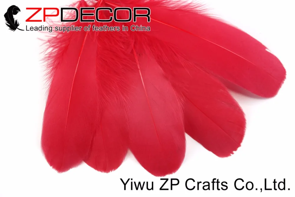 ZPDECOR Feather Factory Direct 200pcs/lot Fluffy Red Goose Coquille Loose Feathers Wholesale Bulk DIY Handmade | Дом и сад