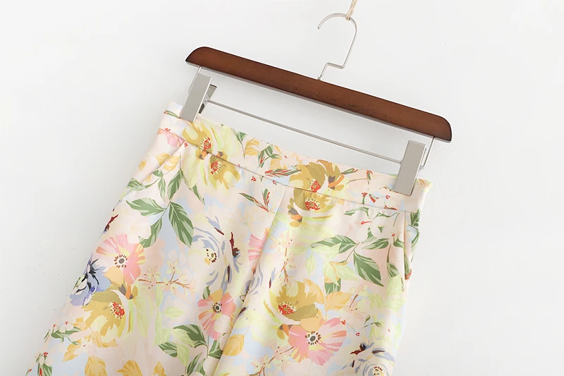 Summer two piece set top and pants casual women clothes printing 2 piece set women wide leg pants set