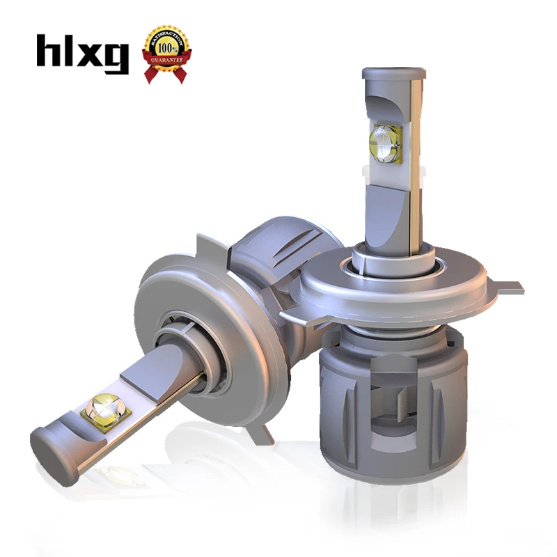 HLXG 1 комплект H4 светодиодный светильник для авто противотуманные фары 6000 К 12000LM 120