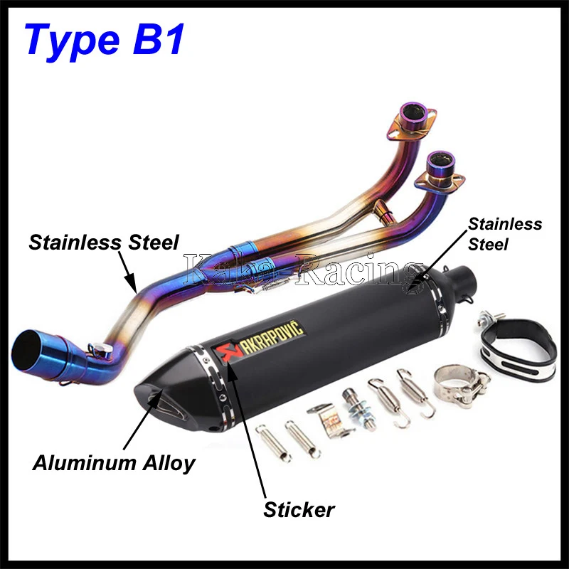 Мотоцикл TMAX530 TMAX500 выхлопной средней трубы и акроповый глушитель полная система для TMAX 530 500 T max Slip-On(2008 - Цвет: Type B1