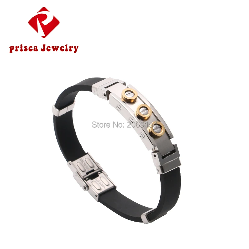 Магнитный золотой браслет модные ювелирные изделия для мужчин из нержавеющей