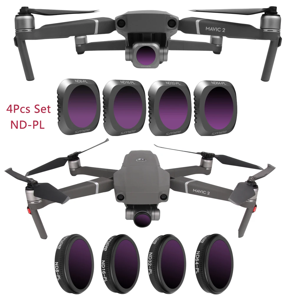 Mavic 2 Pro с переменным фокусным расстоянием ND PL Комплект из 4 предметов 8 16 32 64 фильтр