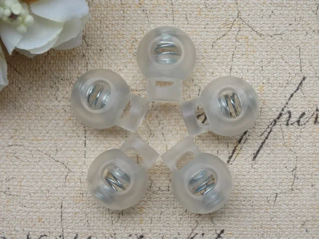 20 шт./лот прозрачные пластиковые замки для шариковых шнуров Круглый рычажный