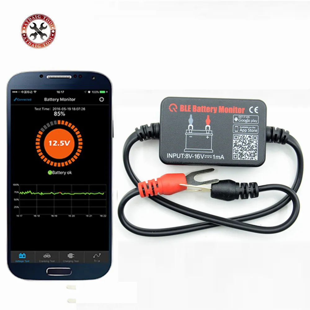 Встроенный Bluetooth 12В Батарея Тесты er BM2 монитор автомобиля анализатор зарядки Тест