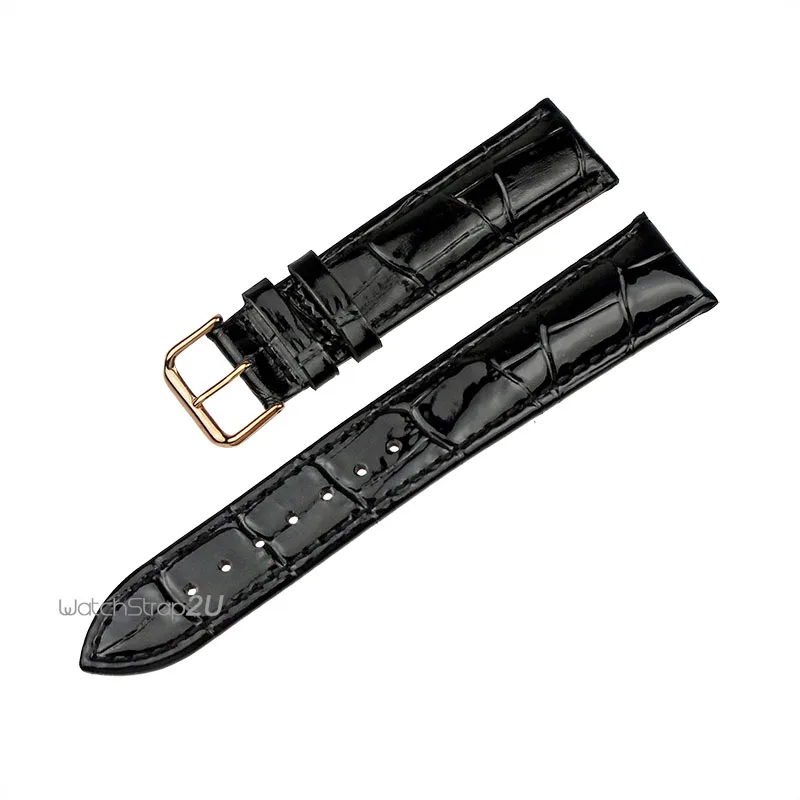 Черный/коричневый/зеленый ремешок из натуральной кожи розового золота пряжка 18