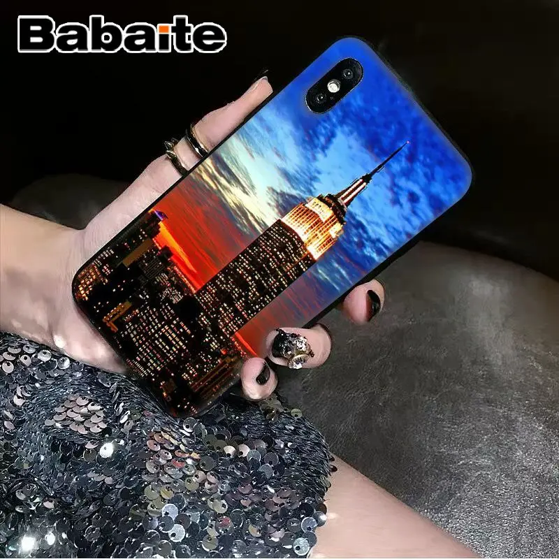 Babaite New York Empire Building Custom Photo мягкий чехол для телефона iPhone X XS MAX 6 6S 7 7plus 8 8Plus 5 5S XR |
