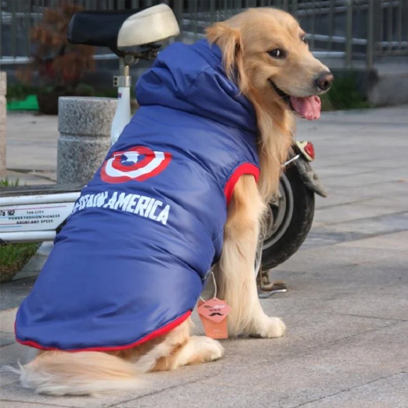 Большие размеры пуховики и парки для больших собак зимняя теплая одежда пальто