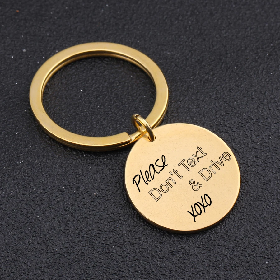 Пользовательское имя модный брелок с гравировкой pleastedon't Text Drive