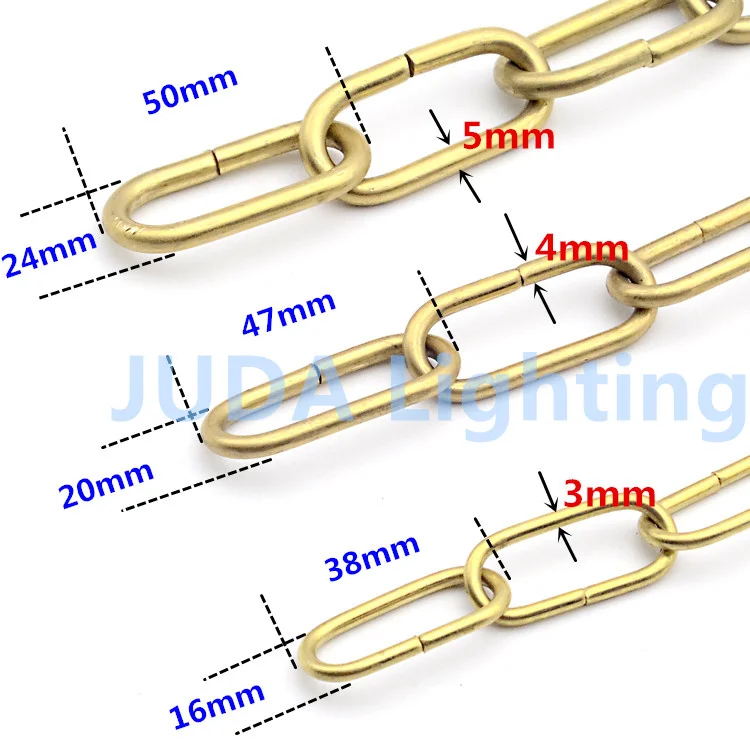 Медные латунные верхние цепочки из чистой меди 3 / 4/5/6/8 мм устойчивые к ржавчине