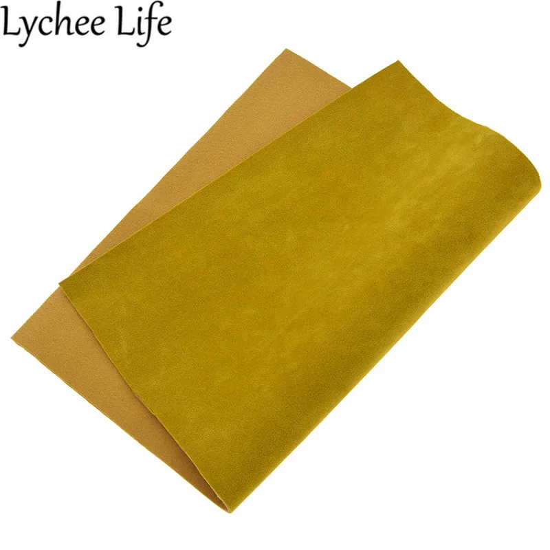 Lychee Life однотонная замшевая ткань A4 PU 29x21 см Ткань DIY Современная домашняя одежда текстиль швейная ткань аксессуары