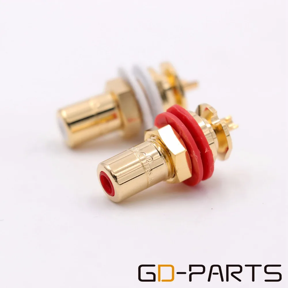 CMC 805-2.5F-G 805-2,5-AG латунный Женский RCA разъем для Hifi аудио усилитель видео ТВ CD Панель Крепление золото посеребренное GD-PARTS