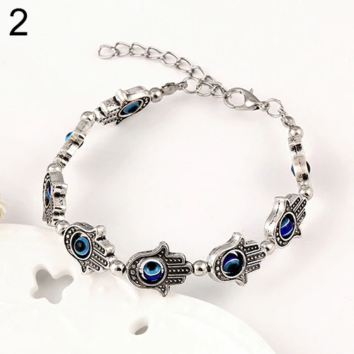 Горячие Для женщин Boho Стиль Хамса символ рука Фатимы Бусины браслет цепи Браслет