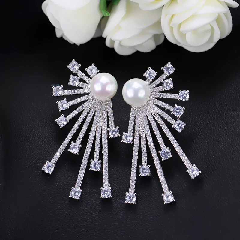 Женские серьги из серебра 2020 пробы с жемчугом|fashion pearl earrings|pearl earringsearrings for women |