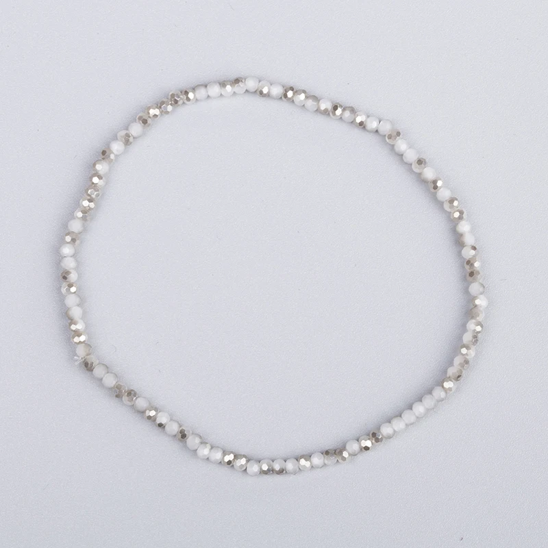 Женский тонкий браслет INKDEW 1 миллиметровый эластичный из бисера ручной работы