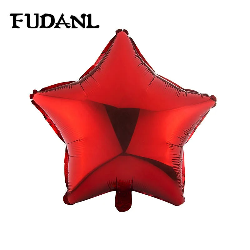 18inch Red 12 шт. шар в форме звезды 18 дюймов розовые белые шары из серебряной фольги товары для свадебной вечеринки на день рождения для девочек 1 вечерние для украшения детского душа - Цвет: 18inch Red