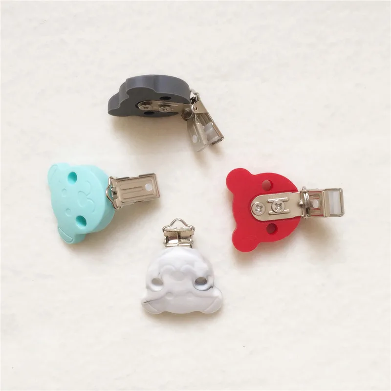 Chengkai 10 шт. BPA бесплатно силиконовые Медвежонок клипсы DIY детские соски Chupetero цепь