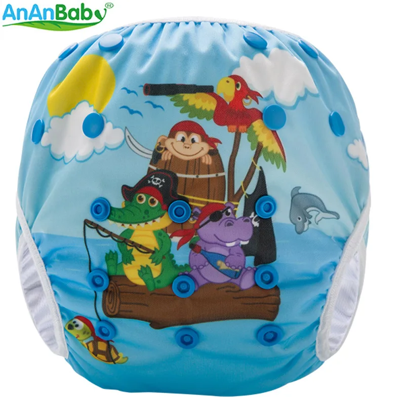 AnAnBaby купальные подгузники унисекс милые Мультяшные купальные подгузники летняя одежда для купания - Цвет: SM-DY10