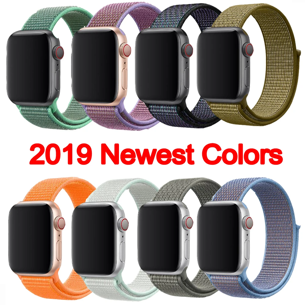 40 мм 44 серия 4 новейший 38 42 ремешок для apple watch серии 1 2 3 тканый нейлоновый iWatchseries