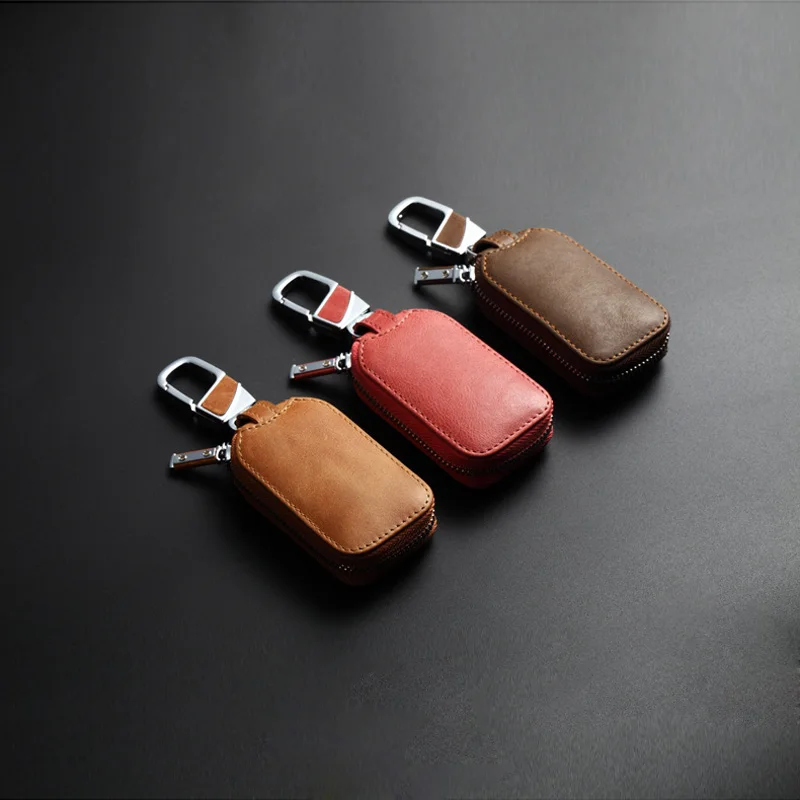 Чехол для ключей бумажники держатель на молнии чехол автомобиля настоящая
