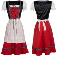 plus size germany tradition costume oktoberfest beer girl bavarian dirndl dress with apron s 4xl maid wench carnival women dress