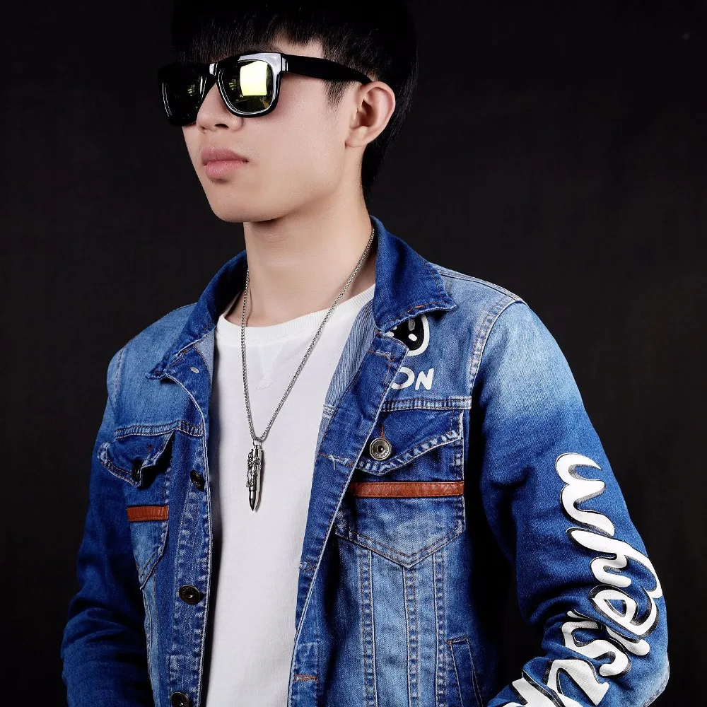 2017 новая мода высокое качество Титановый стальной меч дракон пуля кулон литье