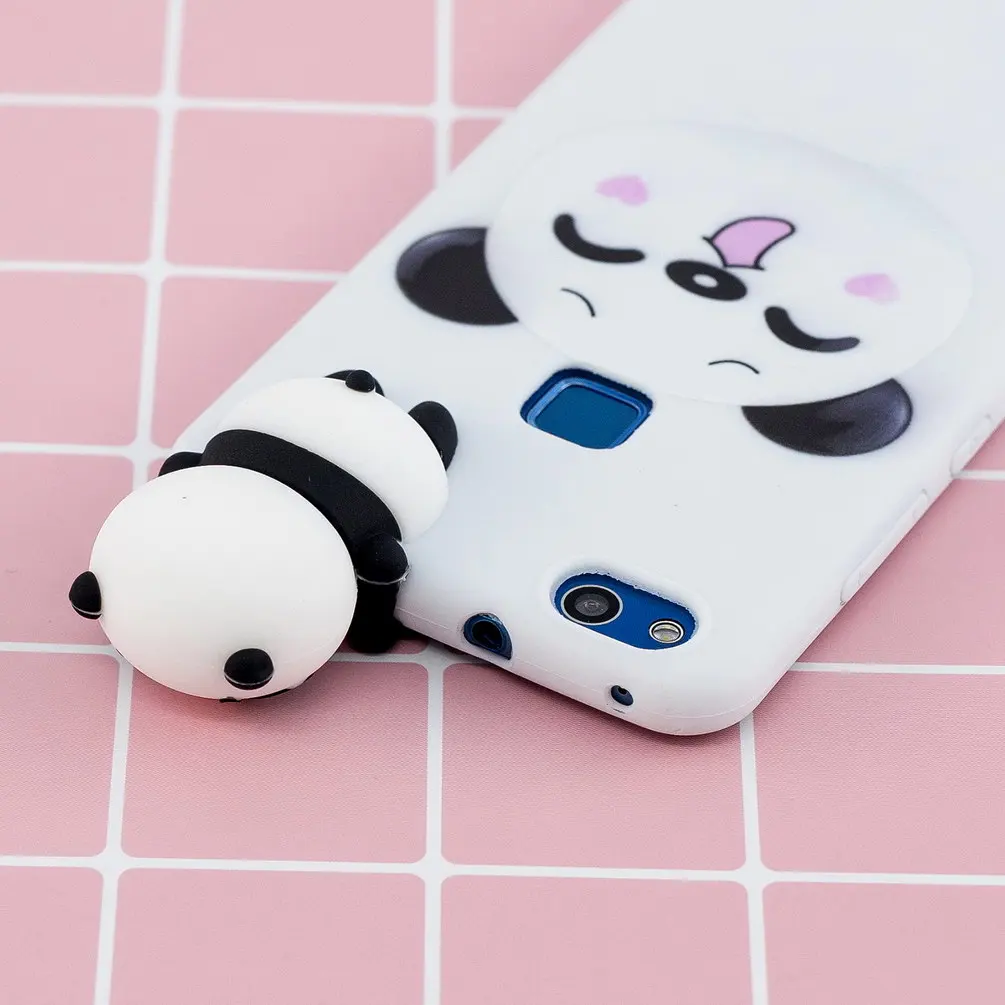 3D Силиконовый мягкий чехол для телефона Huawei P10 Lite милый единорог свинка кошка