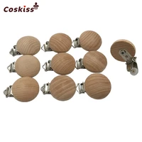 wooden soother clip nursing accessories 3 0cm1 18in beech pacifier clips chewable teething diy dummy clip chains baby teether
