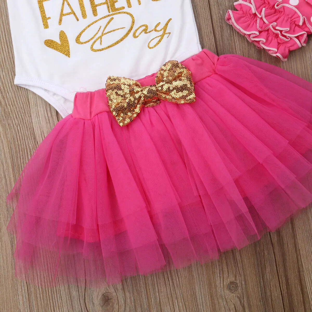 Комплекты летней одежды для маленьких девочек на день отцов комбинезон папы и