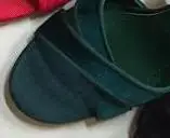 green Vienantin/Коллекция года; модная летняя обувь сандалии; цвет красный, фиолетовый, черный; Свадебная обувь из шелковой кожи со стразами на массивном каблуке; свадебные сандалии - Цвет: green