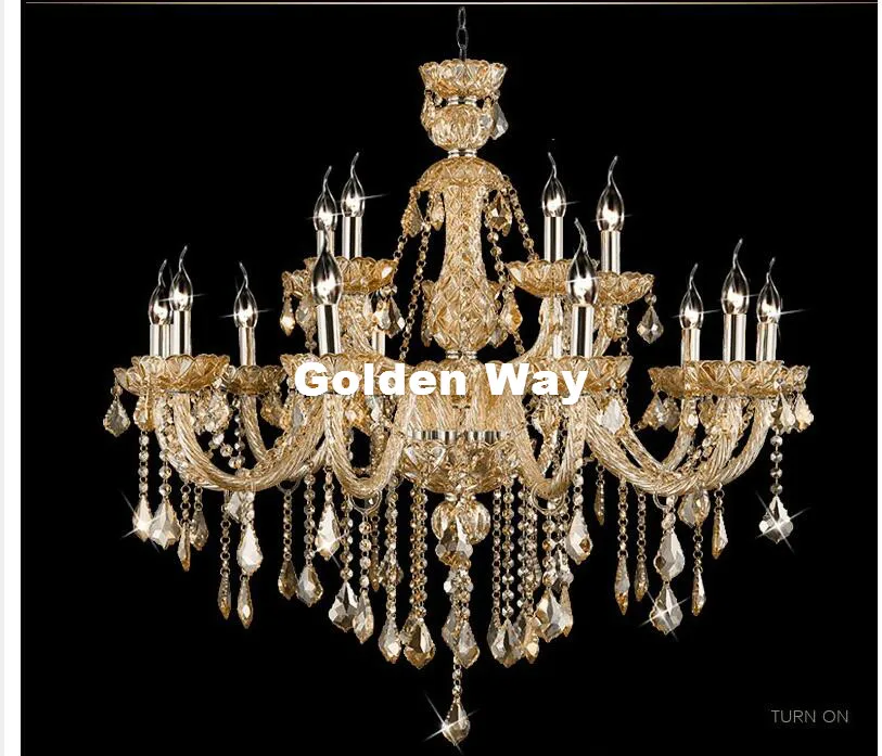 

Modern Cognac Color K9 Crystal Chandelier Light Living Room E14 LED Luxury Lamp Lustres De Cristal Chandeliers 100% Guaranteed