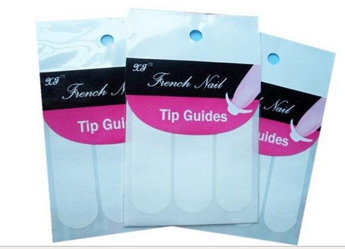 

48pcs/pack White French Nail Stickers Finger Tip Guides Sticker DIY Line Tips Stickers & Decals Manicure Strip Nail Art Form