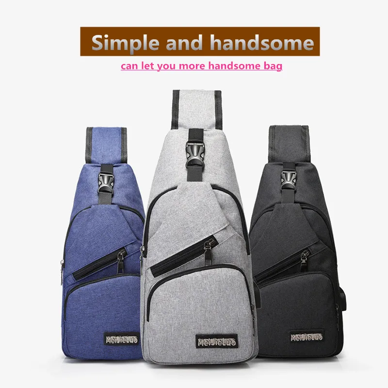 2019 Новое поступление мужской сумки на плечо зарядка через usb Crossbody Для мужчин Anti
