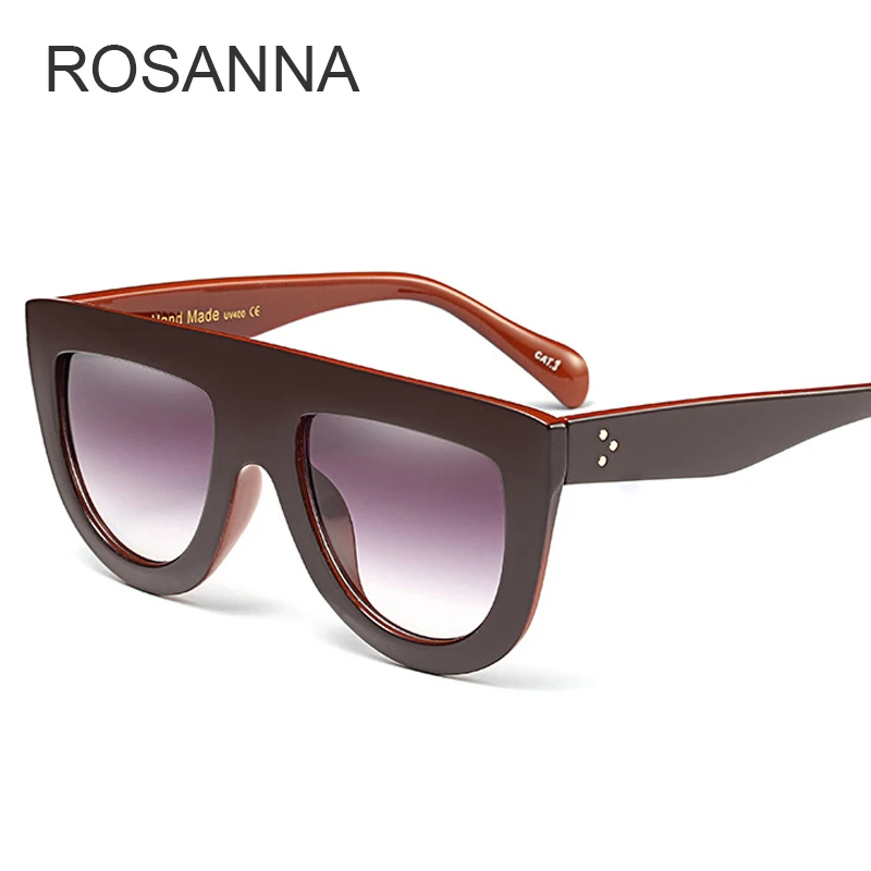 Женские солнцезащитные очки с заклепками ROSANNA Винтажные Солнцезащитные плоской