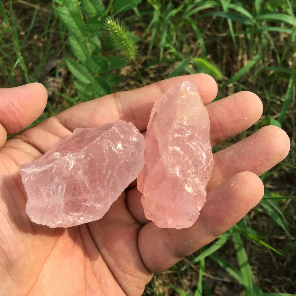 Натуральный розовый кварц необработанный большой объем для Wicca Reiki кристалл